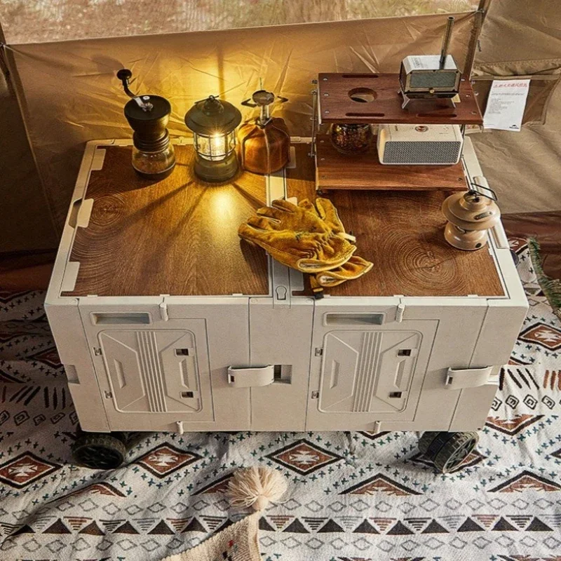 Outdoor Camping Trolley - Wielofunkcyjny wózek kempingowy, idealny na piknik,