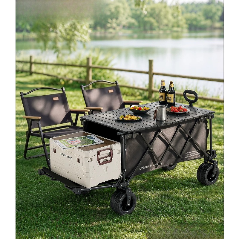 Outdoor Camping Trolley - Składany wózek kempingowy, przenośny wózek do