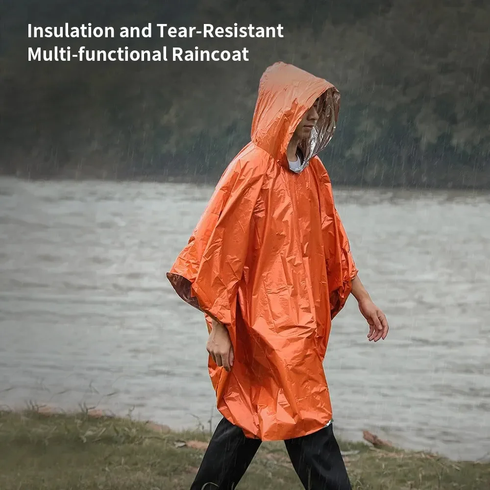 Camping Rain Poncho - Awaryjny płaszcz przeciwdeszczowy Poncho Wodoodporny koc