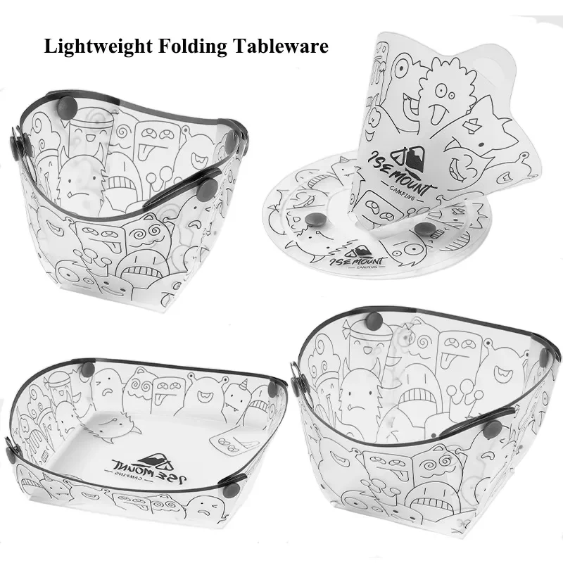 Outdoor Camping Dining Set - Zewnętrzna lekka składana zastawa stołowa przenośna