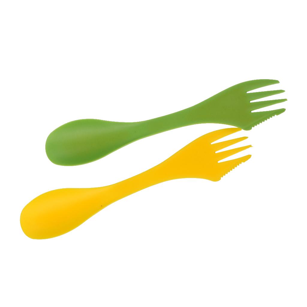 Outdoor Camping Dining Set - Wielofunkcyjny zestaw sztućców kempingowych (spork, widelec,