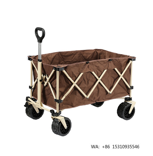 Outdoor Camping Trolley - Wysokoklasowy składany wózek plażowy z 7-calowym