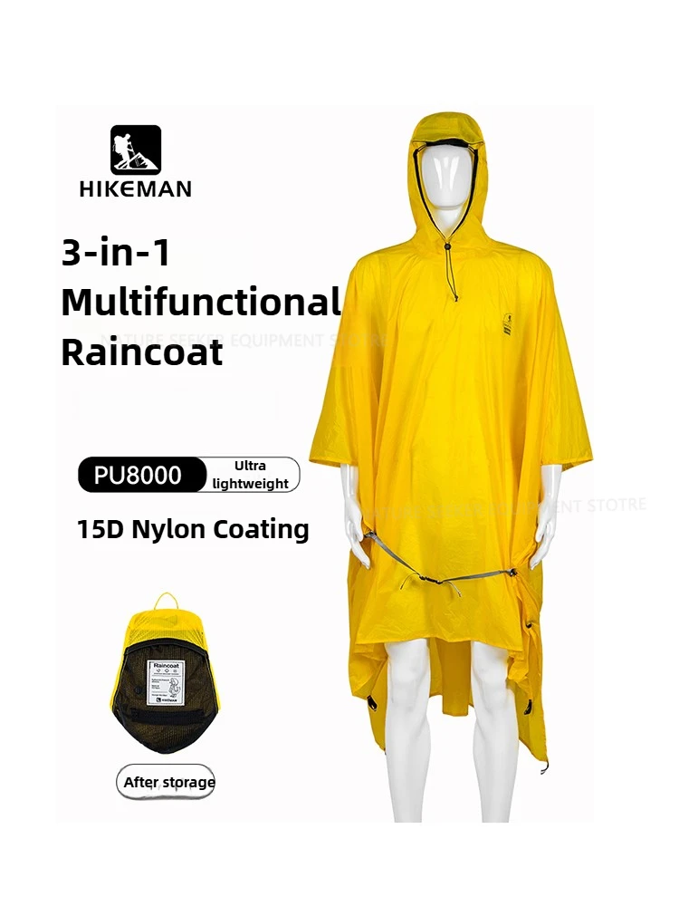 Camping Rain Poncho - 15D/210T płaszcz przeciwdeszczowy wodoodporny poncho przeciwdeszczowe
