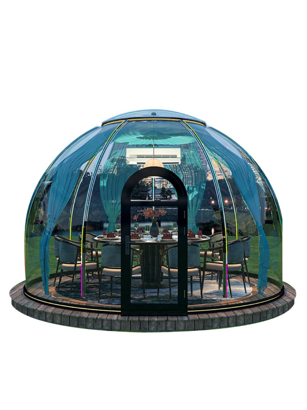 Przezroczysty Dmuchany Dome Ho – Outdoor Camping Exhibition recenzja i cena