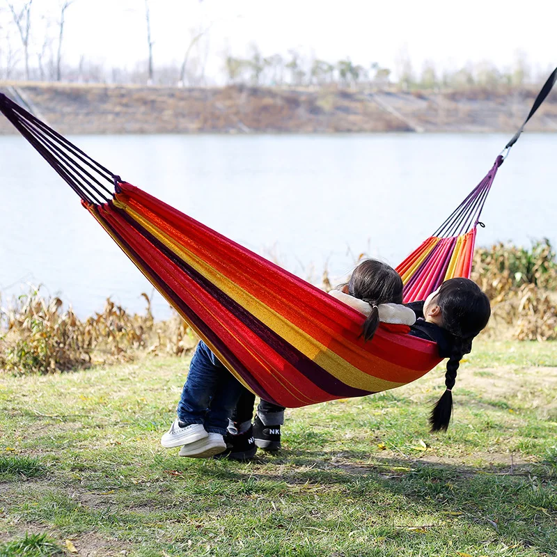 Hamak płócienny bez drewnianyc – Bed Outdoor Camping recenzja i cena