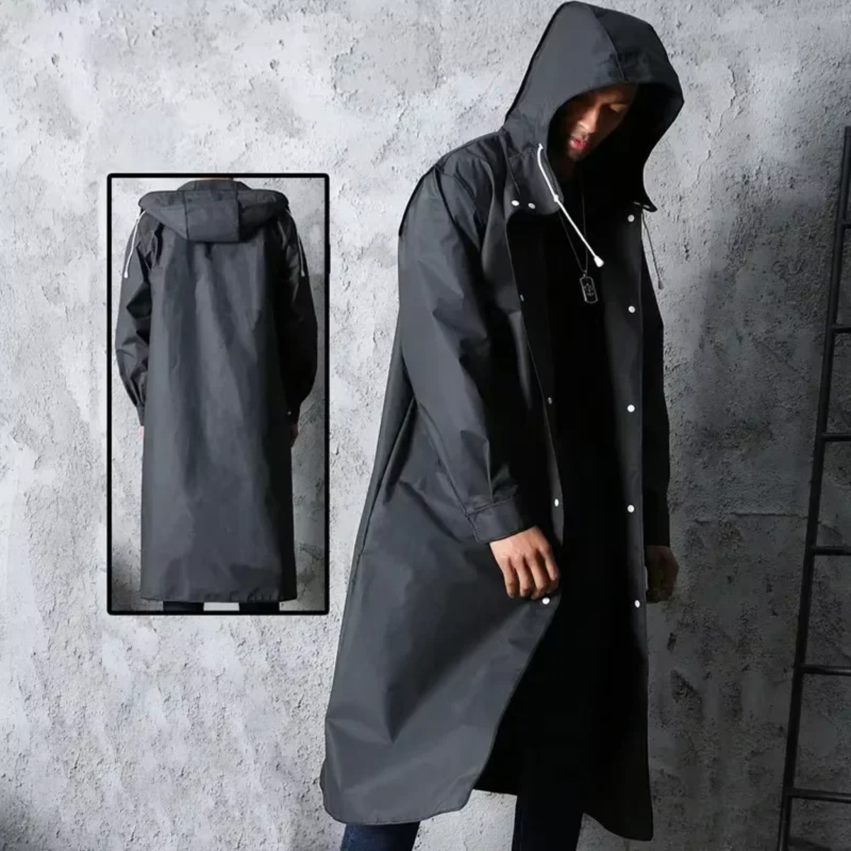 Modny, wodoodporny płaszcz prz – Camping Rain Poncho recenzja i cena