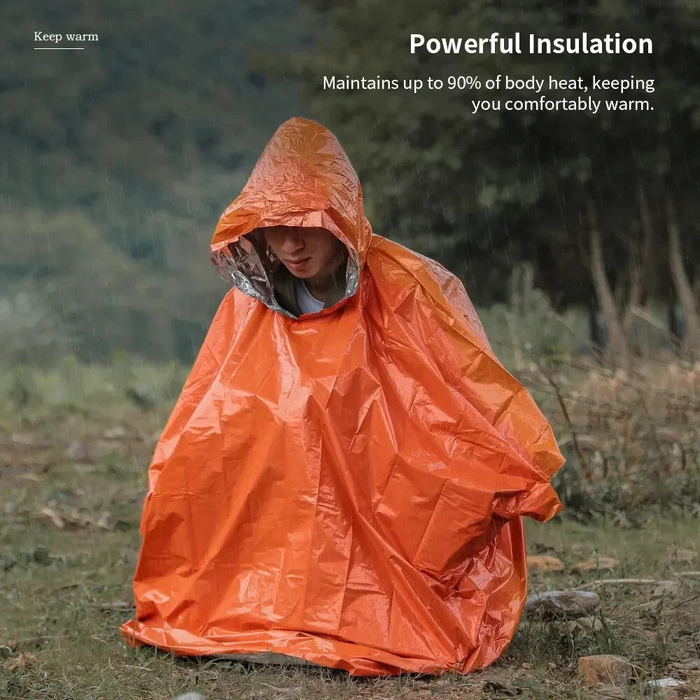Awaryjny płaszcz przeciwdeszcz – Camping Rain Poncho recenzja i cena