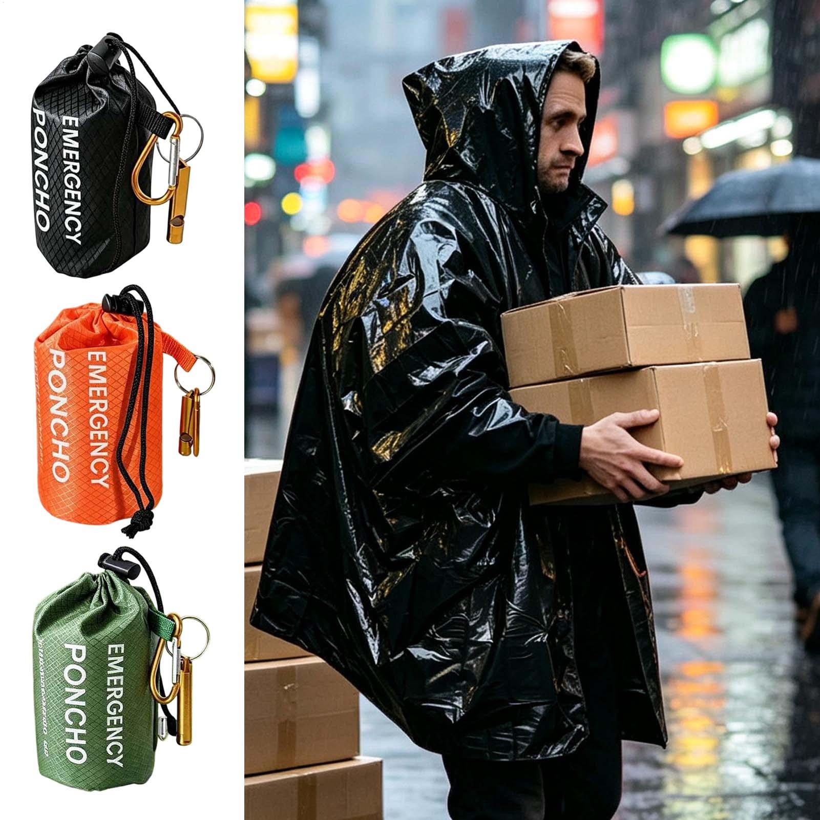 3 sztuki: kurtka przeciwdeszcz – Camping Rain Poncho recenzja i cena