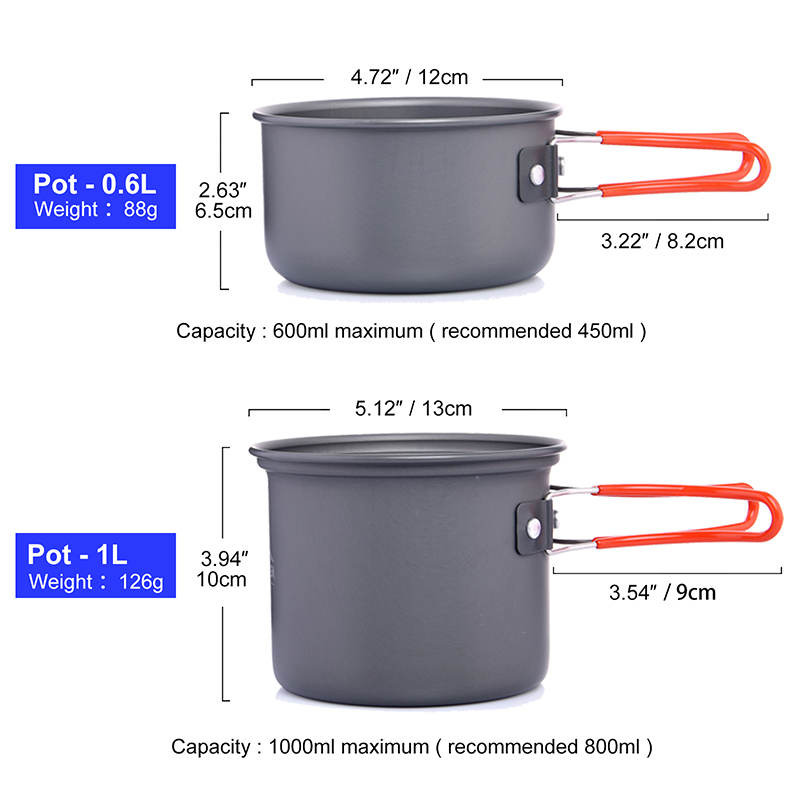 Szerokokątny zestaw garnków bi – Outdoor Camping Dining Set recenzja i cena