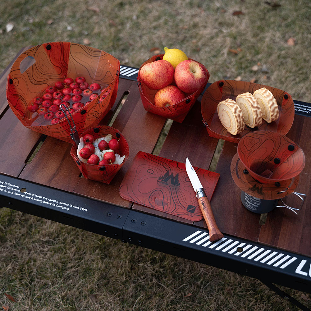 Lekkie składane naczynia turys – Outdoor Camping Dining Set recenzja i cena