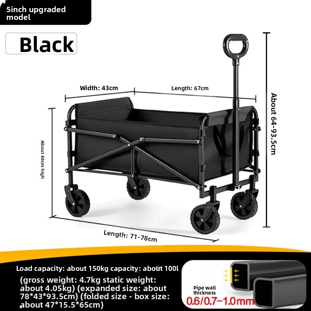 Lekki składany wózek kempingow – Outdoor Camping Trolley recenzja i cena